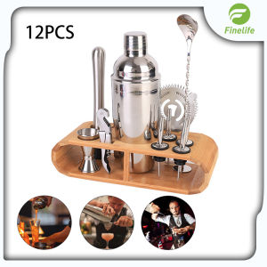 Finelife 12 Pieces/set 750ml Stainless Steel Shaker Bar Set White Wine Red Wine Cocktail Shaker Set Party Tool Bartender Gift