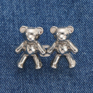 Gratis Semua - Kancing Jeans Bentuk Beruang Dapat Dilepas Pasang / 2Pcs Cute Bear Kancing / Kancing Pengecil Jeans Bahan Metal