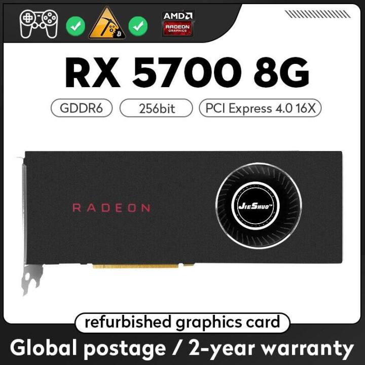 JIESHUO RX5700 8GB Graphics Card GPU GDDR6 256Bit 7Nm Support Desktop