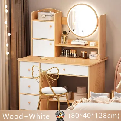 SUNOOM Dresser Cabinet Vanity Cabinet With Mirror For Makeup Wooden Dresser Cabinet Modern Dresser Cabinet