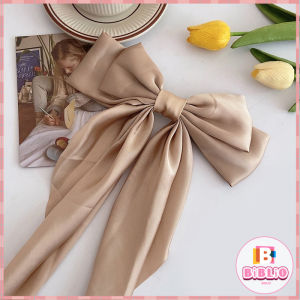 BIBLIO BIBLIO Women Ribbon Elegant Long Bow Hairpin Hair Clip