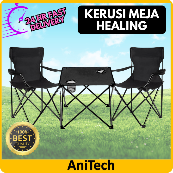Kerusi Healing ANITECH Camping Chair Folding Chair Outdoor And Indoor Use  Folding Chair Fishing Chair Beach Chair Portable