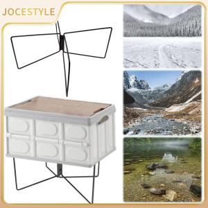 JOCESTYLE Compact Aluminum Alloy Box Stand - Perfect for Organizing Cooking Utensils During Camping Trips