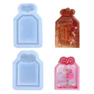 Quicksand Resin Casting MoldsResin Art Shaker MoldCrystal Silicone Hollow Mold Epoxy Pendant Molds Heat Pendant Mold