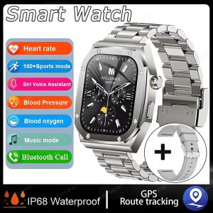 Outdoor Military Smart Watch Ultra Men Gesture Control Bluetooth Call Health Monitor Waterproof Smartwatch 2025 New For iOS Android