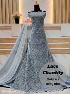 [0.5 METER] Lace Chantily Halus / Kebaya Lace Chantily - Lebar 1.5 Meter