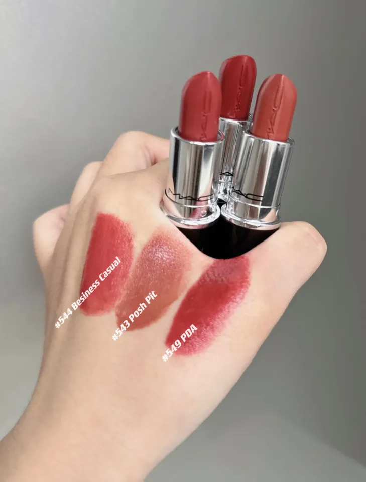 ลิปสติกMAC Lustreglass Sheer-Shine Lipstick #544 Business Casual #549 PDA #543 Posh Pit ลิปmac พร้อมกล่องและถุงแบรนด์ แถมตัวอย่างน้ำหอม2ml | Lazada.co.th