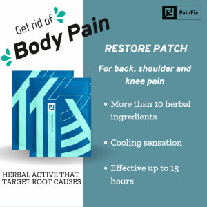 PainFix Restore Patch for Muscles & Joints (2 Patches) Natural Herbal Pain Relief Patch
