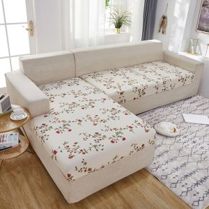Sofa Cushion Cover Jacquard Thick Corner Sofa Seat Cushion Slipcover Elastic Solid Color Couch Cover Funiture Protector