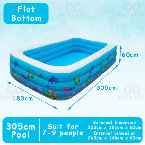 INTIME 3 Rings Inflatable Swimming Pool/Children Bathtub/Kids Pool/Baby Pool/Kolam Renang 游泳池 C09