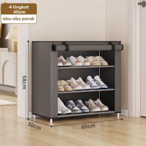 Rak Sepatu Kain Portable Susun 10 Susun Anti Debu Multifungsi Shoes Rack Lemari Serbaguna