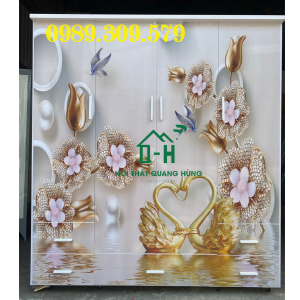 TỦ NHỰA ĐÀI LOAN 4 CÁNH IN 3D CAO CẤP HCM