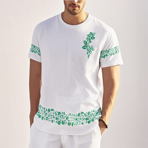 New Hawaiian T-Shirt Mens Summer Clothing Short Sleeve Tops 3D Floral Print Casual Clothing Loose Breathable Mens Henley Shirt