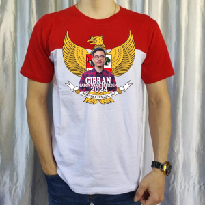 KAOS DISTRO KAOS MERAH PUTIH /KAOS CALON WAKIL PRESIDEN GIBRAN