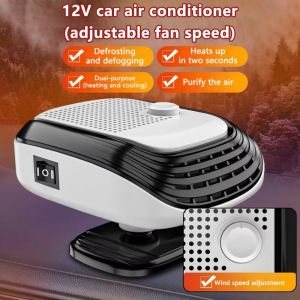 DANDARU 12V/24V Máy sưởi ô tô Điện Điều chỉnh 360 độ Máy sưởi kính chắn gió Di động Làm nhanh Quạt sưởi ô tô Để sưởi ấm và khử mờ kính ô tô vào mùa đông