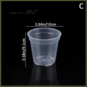 [GN Store] Round Planter Pot Orchid Nursery Container Planter Container Transparent Orchid Container Round Starting Pots