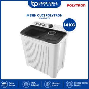 Mesin Cuci 2 Tabung POLYTRON PWM-1403X/B Kapasitas 14 Kg Primadona Giant Hijab Mode | Washing Machine Twin Tube POLYTRON PWM 1403X/B (14Kg) GARANSI RESMI