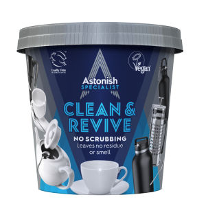 [SG Official Distributor][Made in UK] Astonish Specialist C9630 Cup Clean & Revive - 100% Biodegradable Tea Coffee Stain Limescale Removal Powder Cleaning Agents No Chemical No Scrubbing for Tea Coffee Cups Teapots Flasks 350g