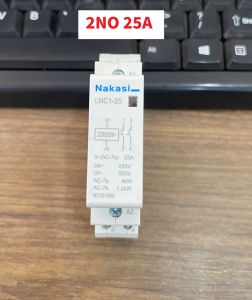 Khởi động từ tép 1 pha 25A- 63A Nakasi - Contactor 1 pha 2NO 220V