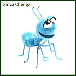 Ginca Kim loại thủ công kiến sân trang trí đầy màu sắc dễ thương côn trùng tường tác phẩm điêu khắc trong nhà và ngoài trời đầy màu sắc nghệ thuật kim loại trang trí