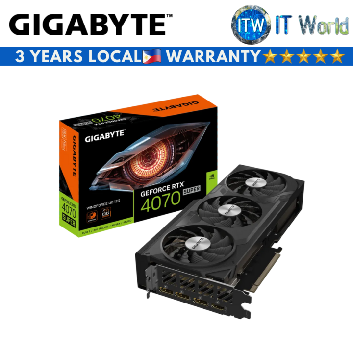 Gigabyte Geforce Rtx 4070 Super Windforce Oc 12gb Gddr6x Graphic Card Gv N407swf3oc 12gd