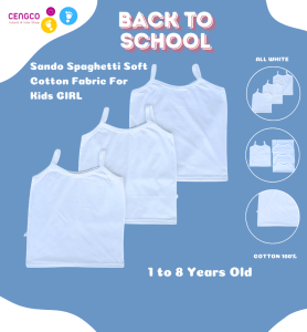 3 Pcs Single Sando Blouse For Girls Tops Tank Tees Pure Cotton Camisole 1 to 8 Years Old