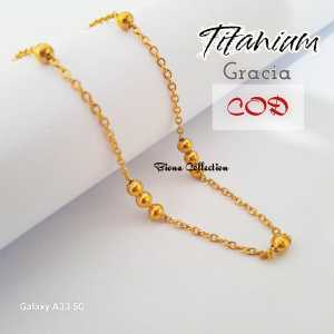 Top Seller !! Gracia Titanium Rantai Nuri Bola Kalung Wanita Model Terbaru dan kekinian Viral 2024 Kalung wanita Anti karat selamanya cantik Elegan dan mewah #GOLD #anti karat #antiluntur #antihitam
