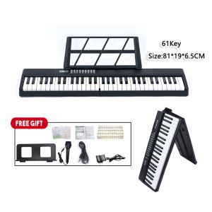 KAWES Folding Piano 61 Keys Piano Portable Childrens Musical Pianos Professional Music Keyboard Beginners