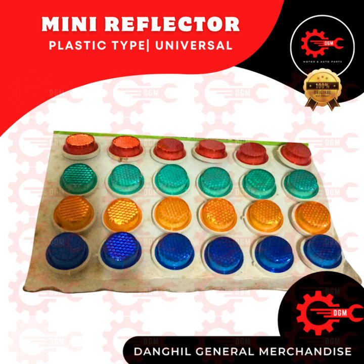 Mini Round Reflector Plastic Type Universal with Nut - Bolt Size :5mm ...