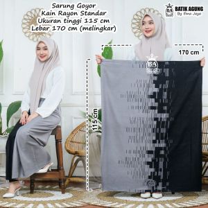Sarung Batik Goyor/Rayon Standar Remaja Santri Wanita Muslim Simpel Termurah Nyaman Adem