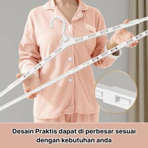 HANGER / GANTUNGAN BAJU TARIK UK 42-68CM BAHAN PLASTIK PER 1PCS