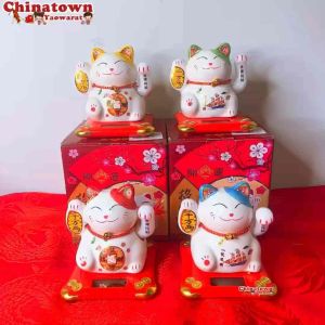 แมวเซรามิก 4 นิ้ว ตุ๊กตา แมวกวักเซรามิค แมวญี่ปู