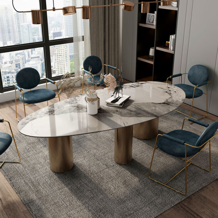 Luxury oval dining deals table