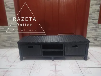 Terlaris COD Lemari Rotan plastik Meja TV Laci Susun 2 DVD buffet serbaguna Bebas pilih warna