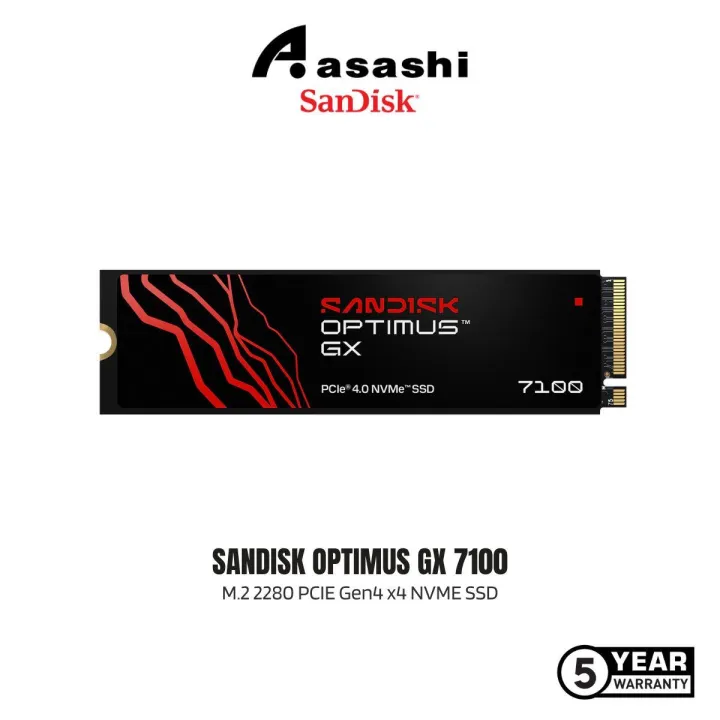 Sandisk Optimus GX 7100 500GB/1TB/2TB M.2 2280 PCIE Gen4 x4 NVME SSD