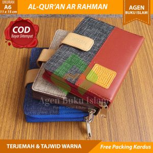 Al Quran Resleting ukuran Kecil Terjemah dan Tajwid Warna Ar Rahman A6 Al-Mubarok Bisa COD Bayar di Tempat