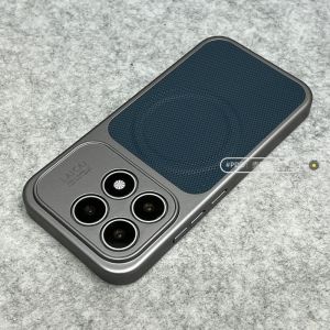 For Xiaomi 17 Case For   Fine Grain PU Vegan Leather Electroplated PC Lightweight Hard Cover Non-Slip Bumper
