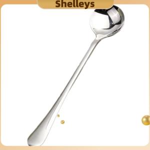 [Shelleys] ช้อนกาแฟสแตนเลสมีด้ามยาวช้อนไอศกรีมช้อนชาของหวานสำหรับปิกนิกอุปกรณ์ในครัวช้อนกาแฟ