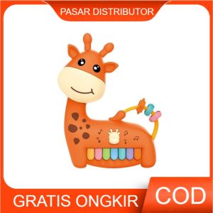 Mainan Anak GIRAFFE MUSICAL PIANO JM22376 Mainan Musik Anak Bentuk Jerapah Edukasi Lampu Lagu