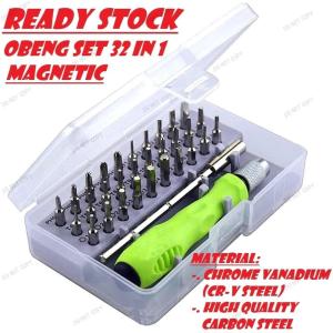 OBENG SET 32 IN 1 MAGNET OBENG HANDPHONE LAPTOP DAN ELEKTRONIK LAINNYA OBENG 32IN1 MULTIFUNGSI