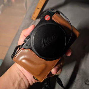 【NEW F】Vintage PU Synthetic Leather Camera Bag Pouch Protective Case Sheath Cover Half Base For Leica D-LUX typ109