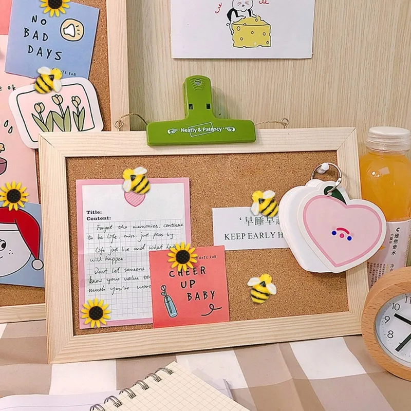 30 Wooden Push Pin Clips - Decorative Thumbtacks Suitable For Cork Boards, Bulletin Boards, And Classroom Decoration - Supplies For Teachers, Office Organization, And Craft Additions