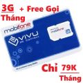 SIM HOT _ Sim 4G Local Mobifone A79 - Chỉ 79K/ tháng Có 3GB / 1 ngày + Miễn phí gọi nội, ngoại mạng. Miễn Phí 1 Tháng Đầu . FREESHIP - CHƯA KÍCH HOẠT. 