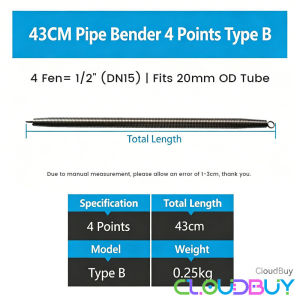 C.B. 43/46cm Spring Pipe PVC Pipe Conduit Bender for PVC Pipe Manual Tube Bending Tool 1Pcs