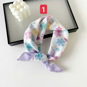 Khăn Lụa Vuông Nữ Hoa Nhí Vintage Hàn Quốc – Khăn Quàng Cổ Buộc Tóc Turban Bandana Nhỏ Xinh