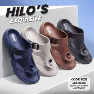 Rumahkaki - Sandal Jepit Karet Pria Kasual Sendal Flip Slop Cowok Dewasa Anti Slip Hilos 24052M-H