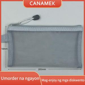 CANAMEK Mesh Dual-use Makeup Brush Storage Bag Portable Brush Case Simple Large Capacity Brush Bucket Holder Travel Stand-up Pouch
