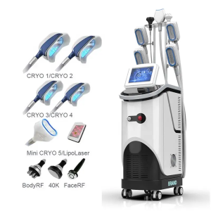 9 Handles Cryo And Double Chin Multifunctional 360 Fat Freeze Cavitation Cryolipolysis Slimming Machine