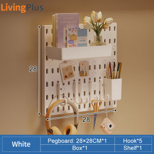 Pegboard Organizer Gaming Table Rack DIY Shelf Pegboard Rack Board Wall Storage Shelf Wall Mounted Rack Pegboard Accessories Hanger Board