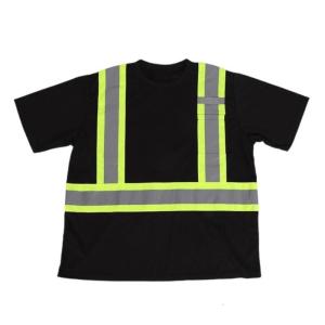 High Visibility Construction Shirts Safety T-Shirt Summer Short Sleeve Shirts High Vis Shirts with Reflective Strips